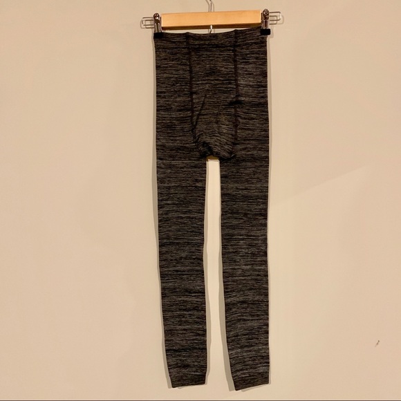 NWOT Black and Gray Stretchy Leggings - Picture 3 of 5